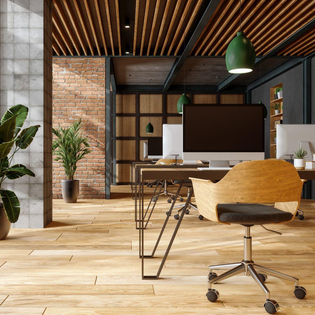 open space moderne bois et beton