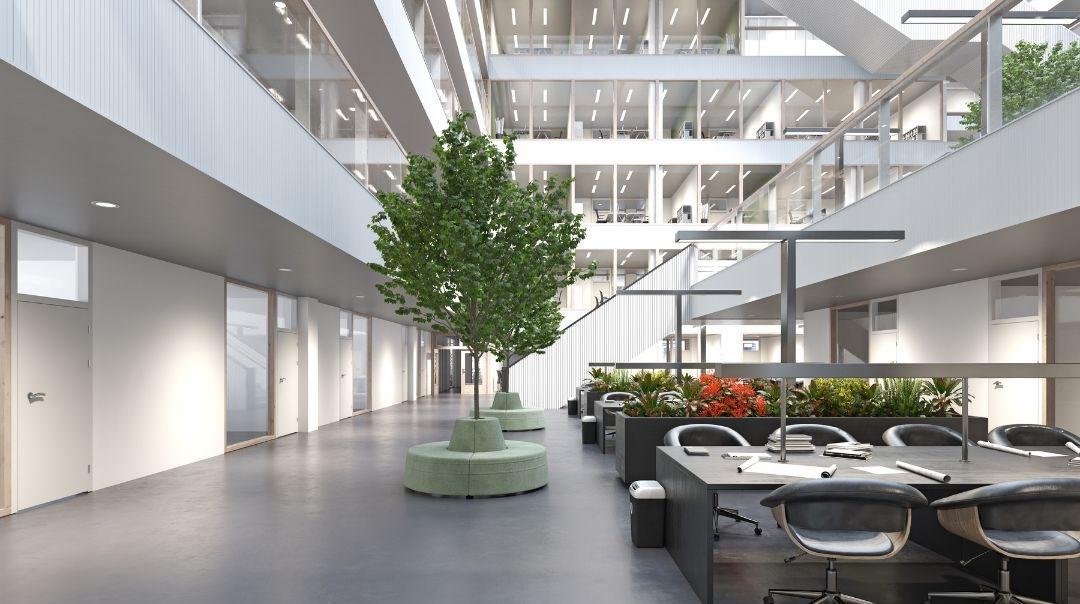 Plateau de bureaux K.R.E Concept rénové en site occupé
