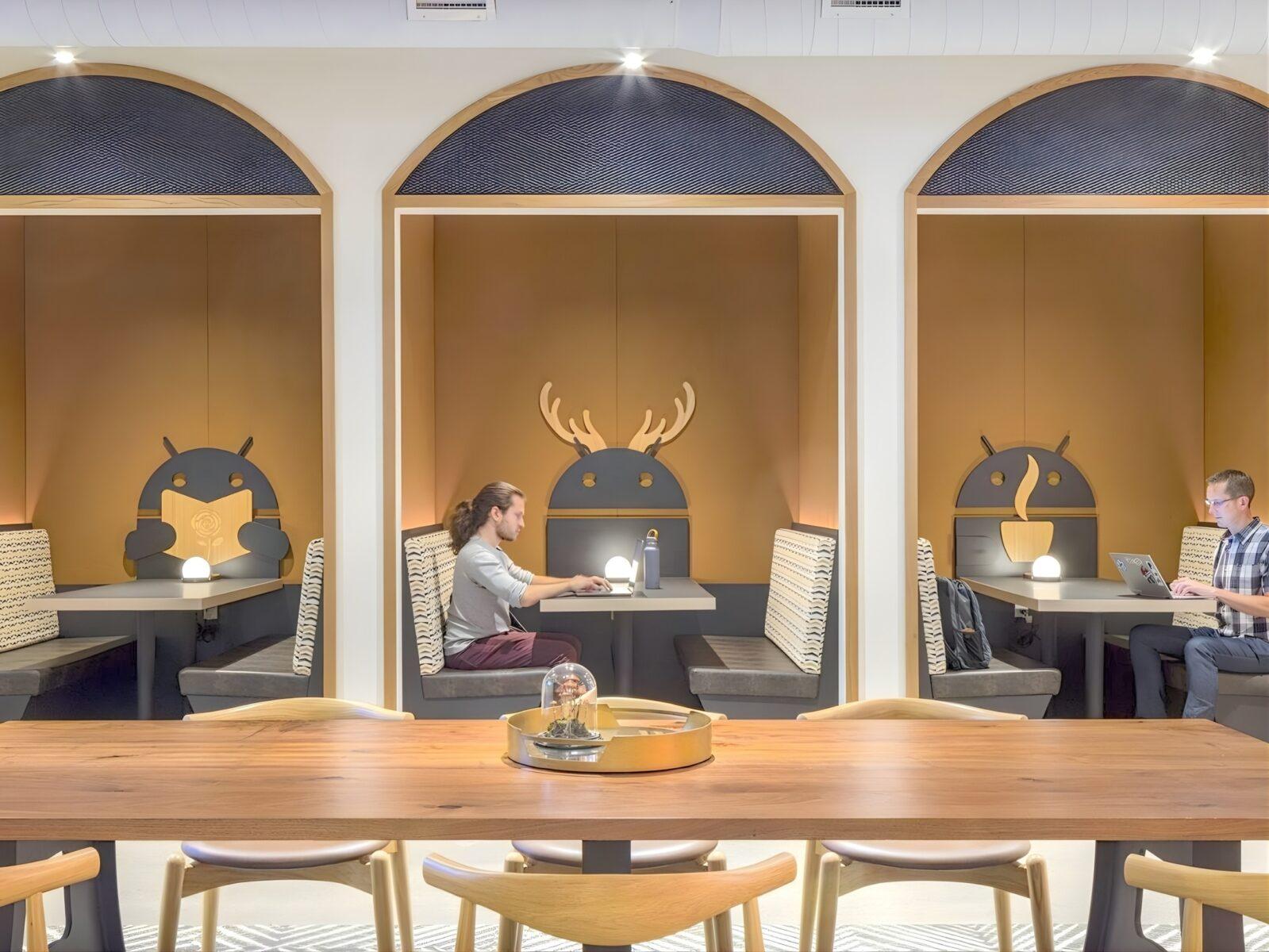 Google Portland bureaux cabines ouverts